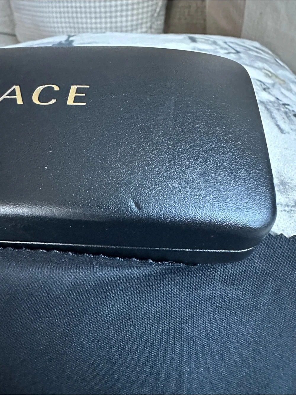 Versace Black Case with Gold Logo
